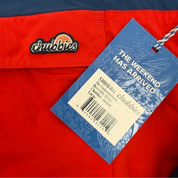 Chubbies The Understatement Reversible Jacket Snap Pullover Fleece Winter Print - Picture 11 of 12